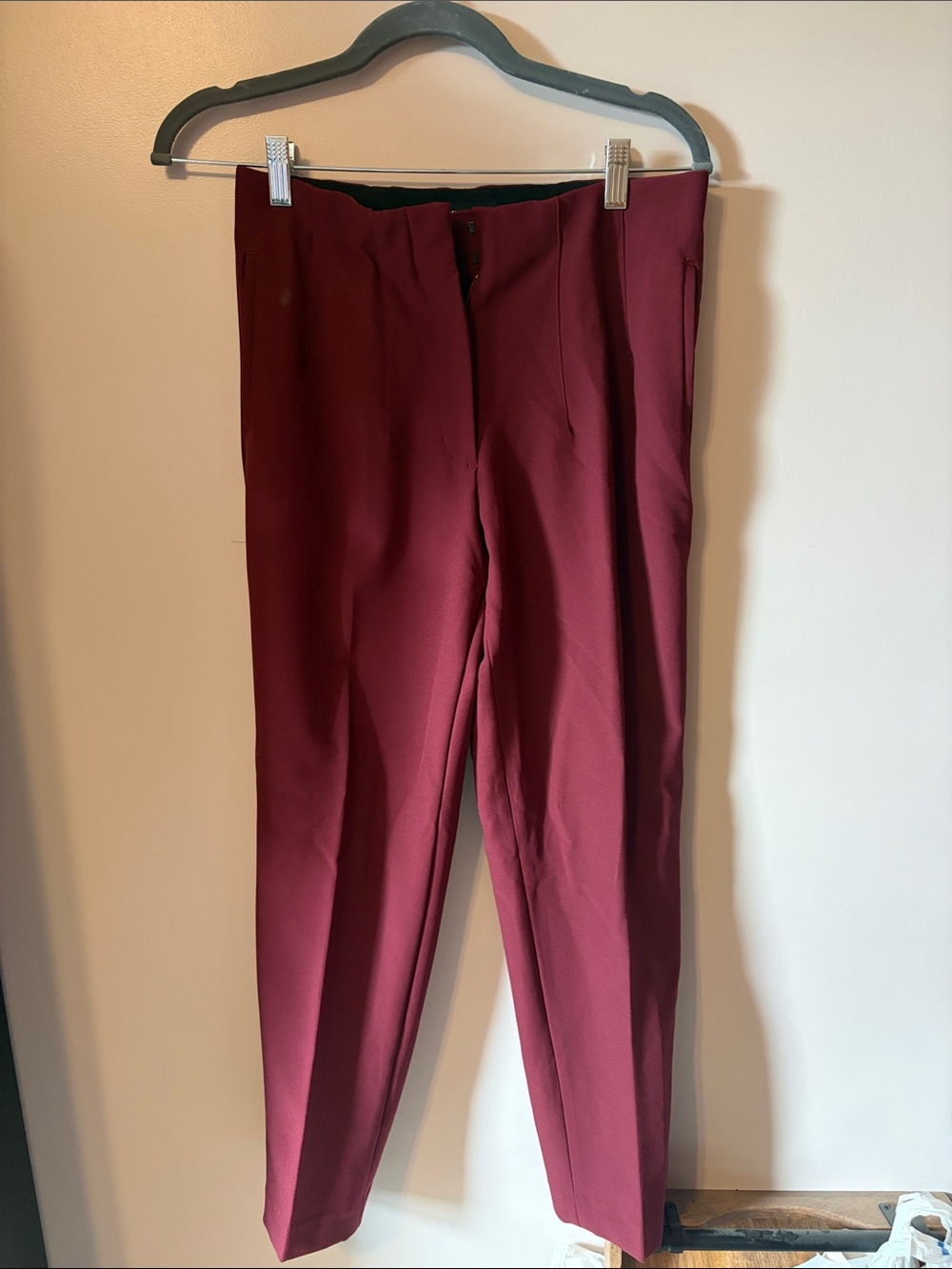 Express Stretch Burgundy Dress Pants